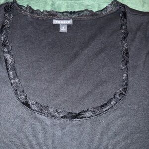 Torrid Black Lace Trim Top